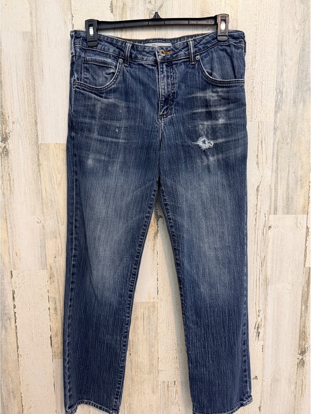 Lee Modern Series Men’s 34x32 Straight Leg Distressed Jeans Medium Wash
